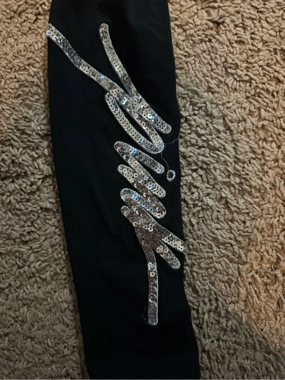 PINK Victoria's Secret Black Leggings with Silver Script